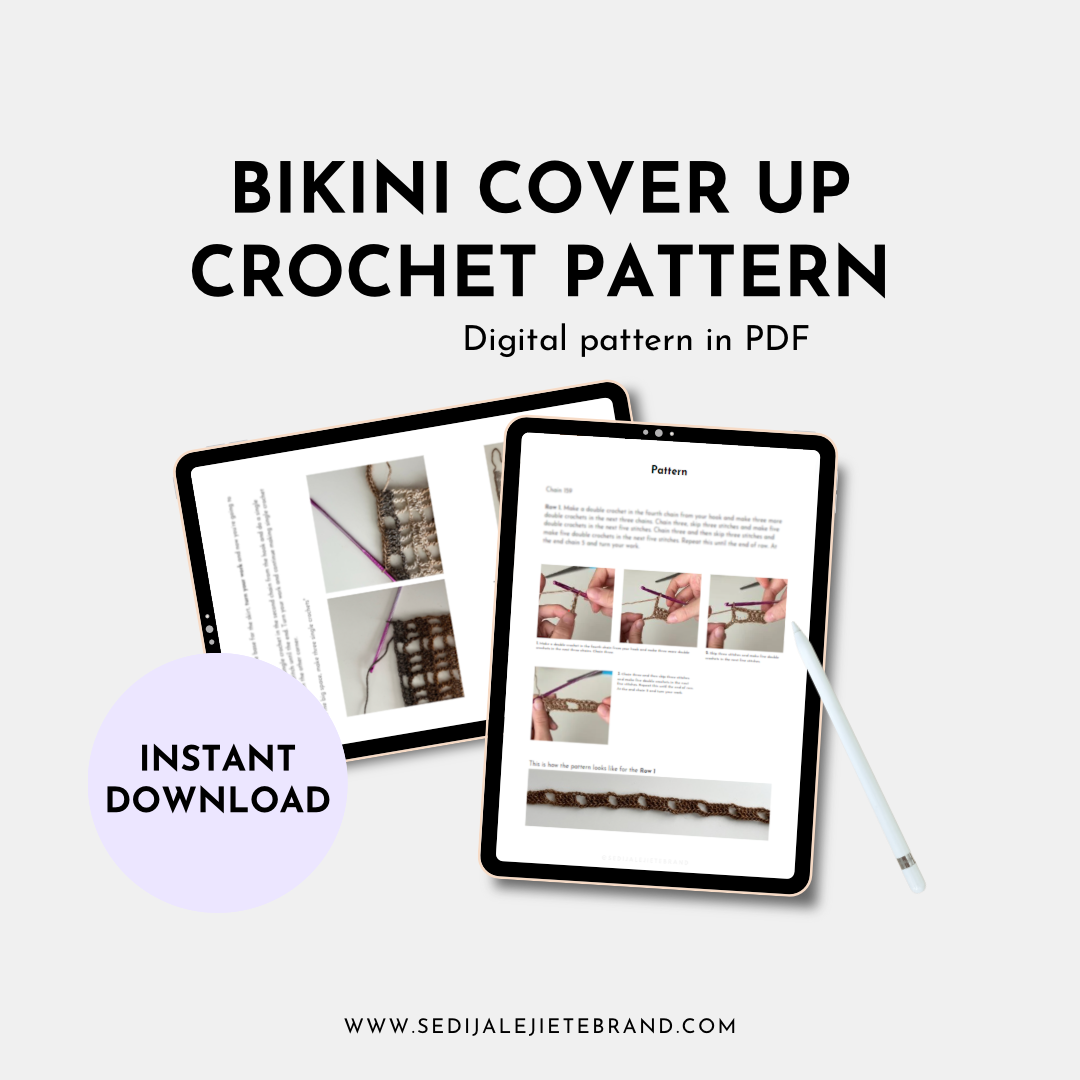 Bikini Skirt Cover Up Crochet Pattern PDF DIGITAL DOWNLOAD
