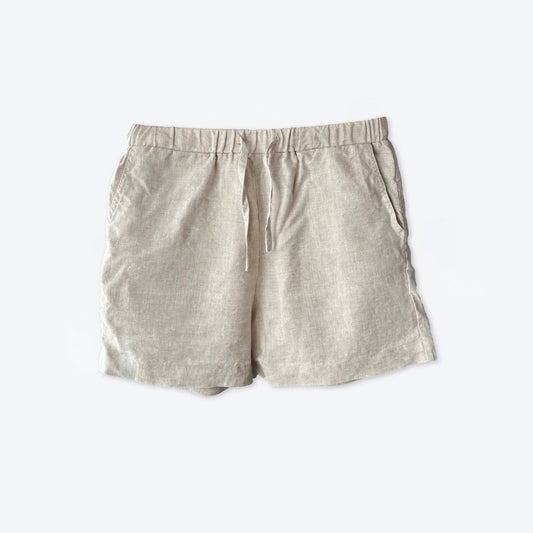 Linen Shorts, Beige